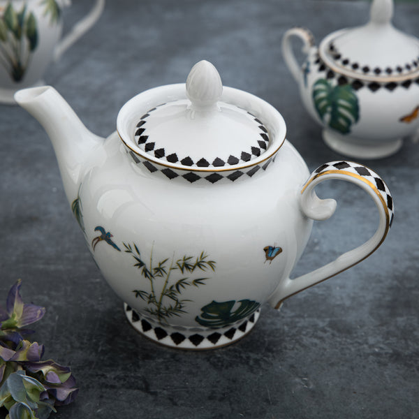 Tropical Tea Set - (Tea pot, milk pot & sugar pot)