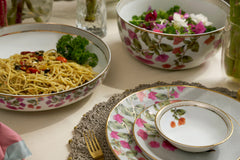 Bougainvillea Flat Large Serving Bowl
