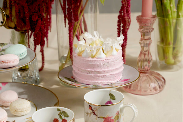 Bougainvillea Footed Stand - Set of 1