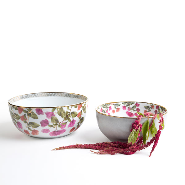 Bougainvillea Serving Bowl (Set of 2 - Medium & Large)