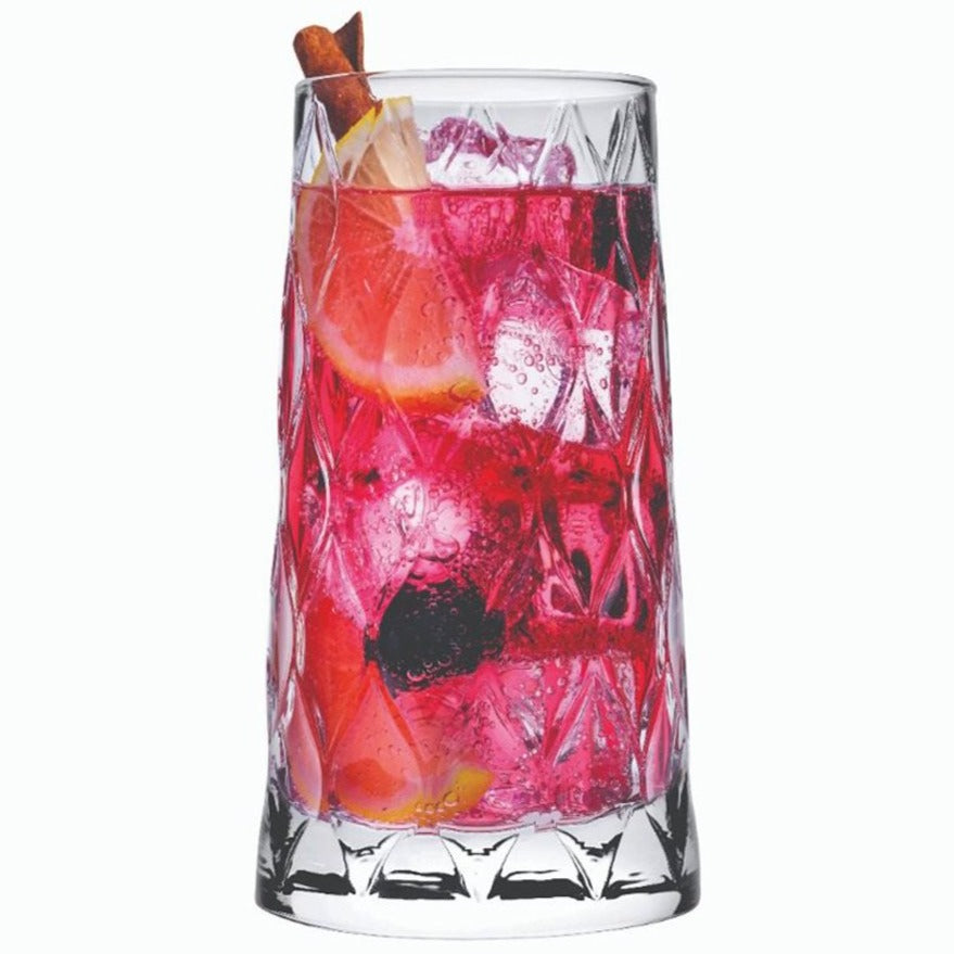 Leafy Long Drink Glass 355 ml - Pack of 6