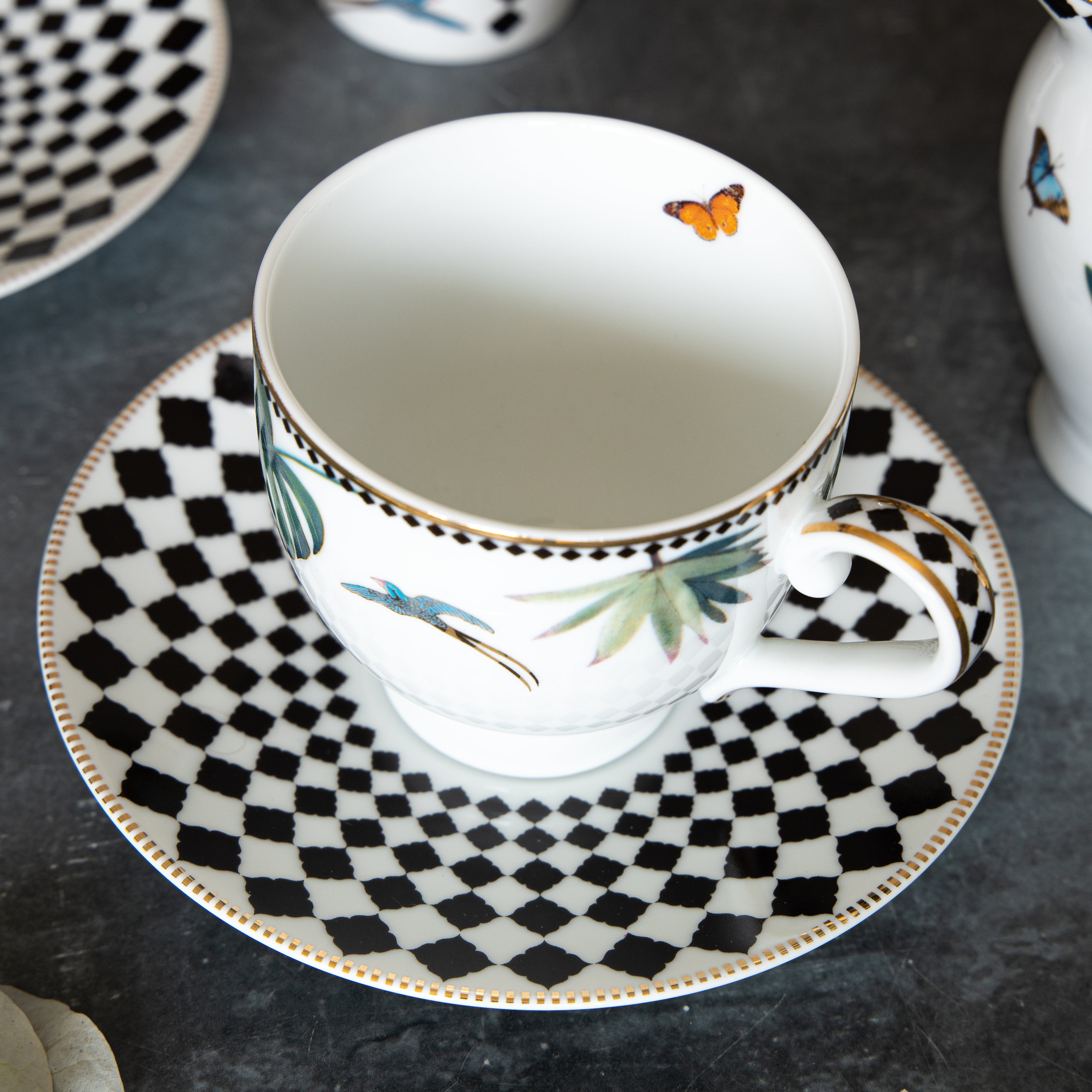 The Tropical Round Cup & Saucer - Set of 6