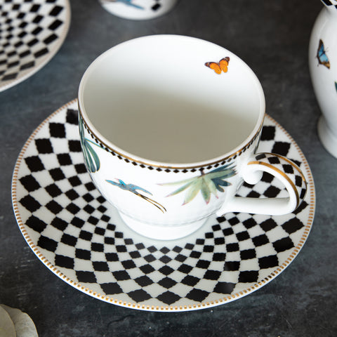 The Tropical Round Cup & Saucer - Set of 6