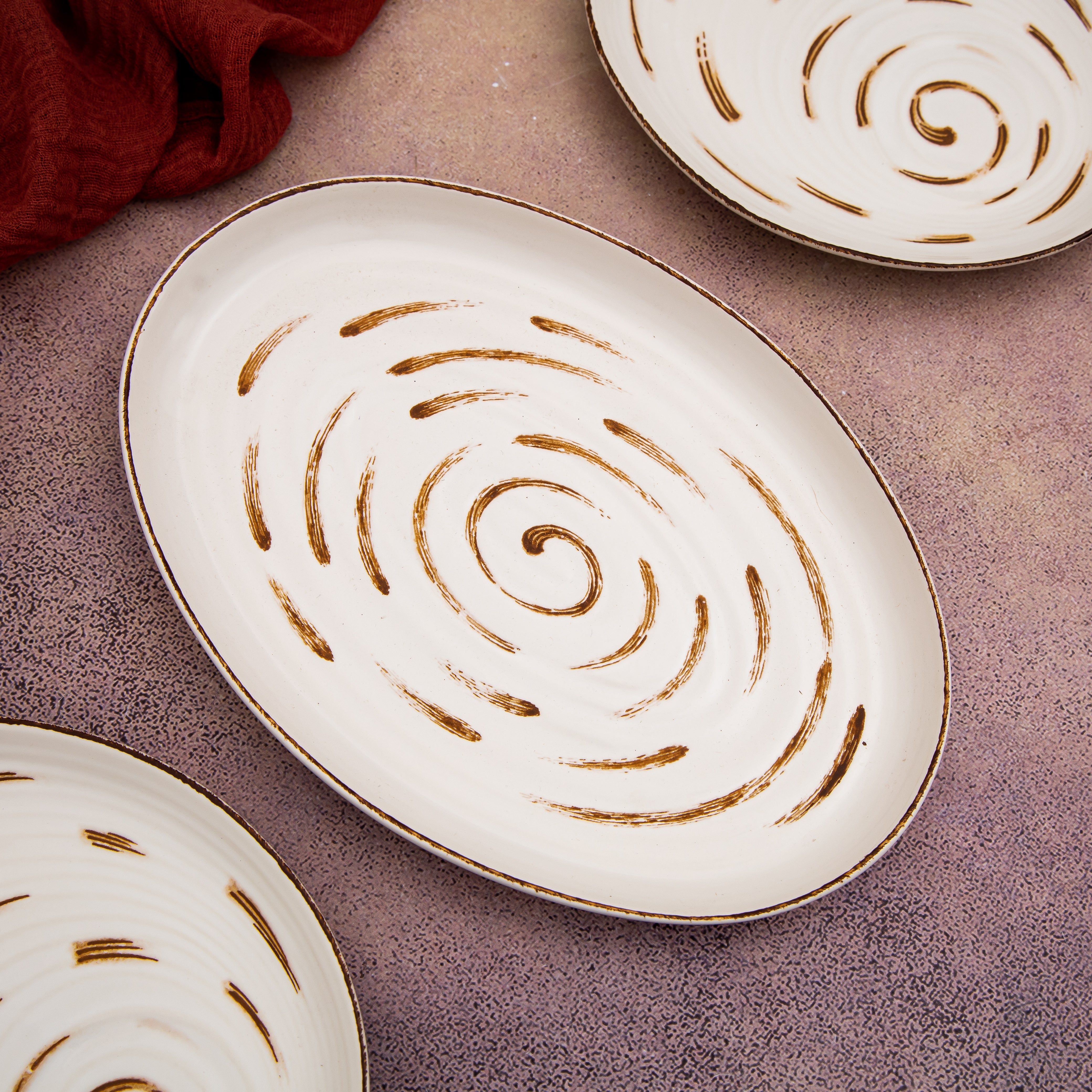 Fusion White Oval Platter 10" - Pack of 2