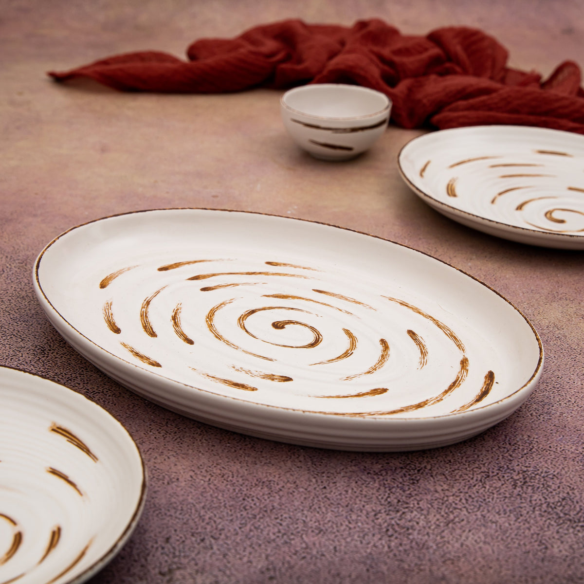 Fusion White Oval Platter 10" - Pack of 2