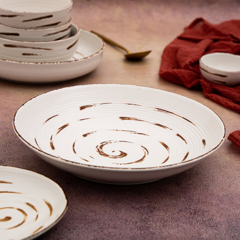 Fusion White Deep Plate 10" - Pack of 2