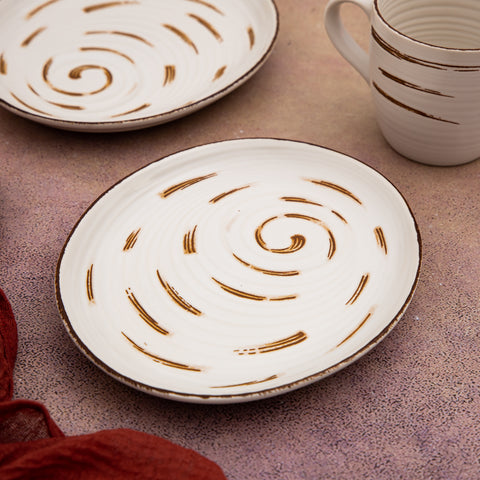 Fusion White Oval Saucer 8" - Pack of 6