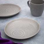 Fusion Grey Oval Saucer 8" - Pack of 6