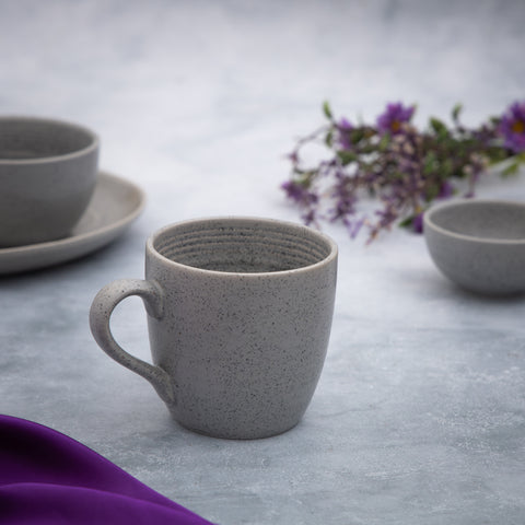 Fusion Grey Coffee Mug & Saucer 350 ml - Pack of 6