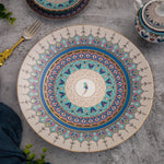 The Jamawar Round Platter / Charger Plate 12" - Set of 1