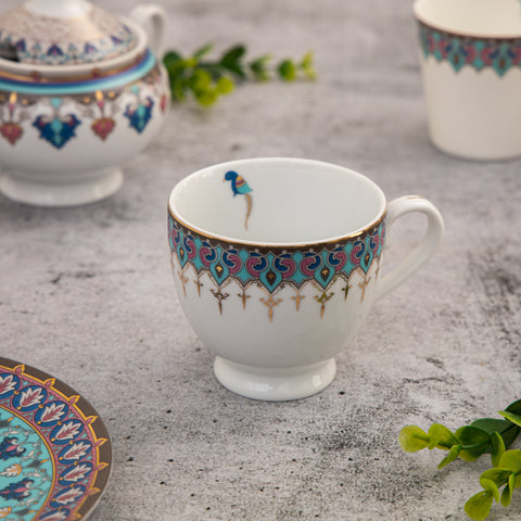 The Jamawar Round Cup & Saucer - Set of 6