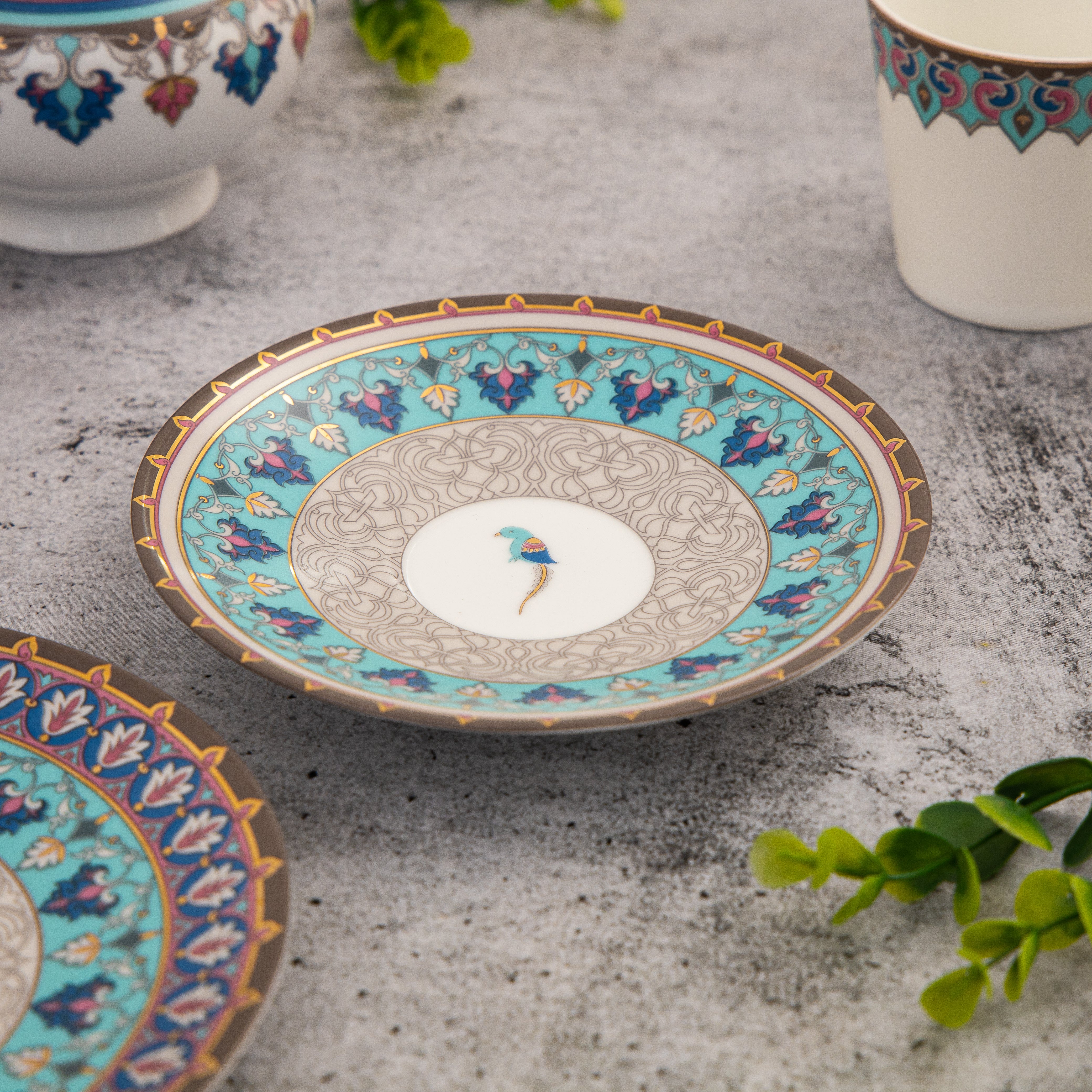 The Jamawar Round Cup & Saucer - Set of 6