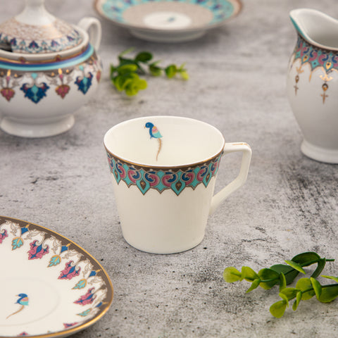 The Jamawar Oval Cup & Saucer - Set of 6