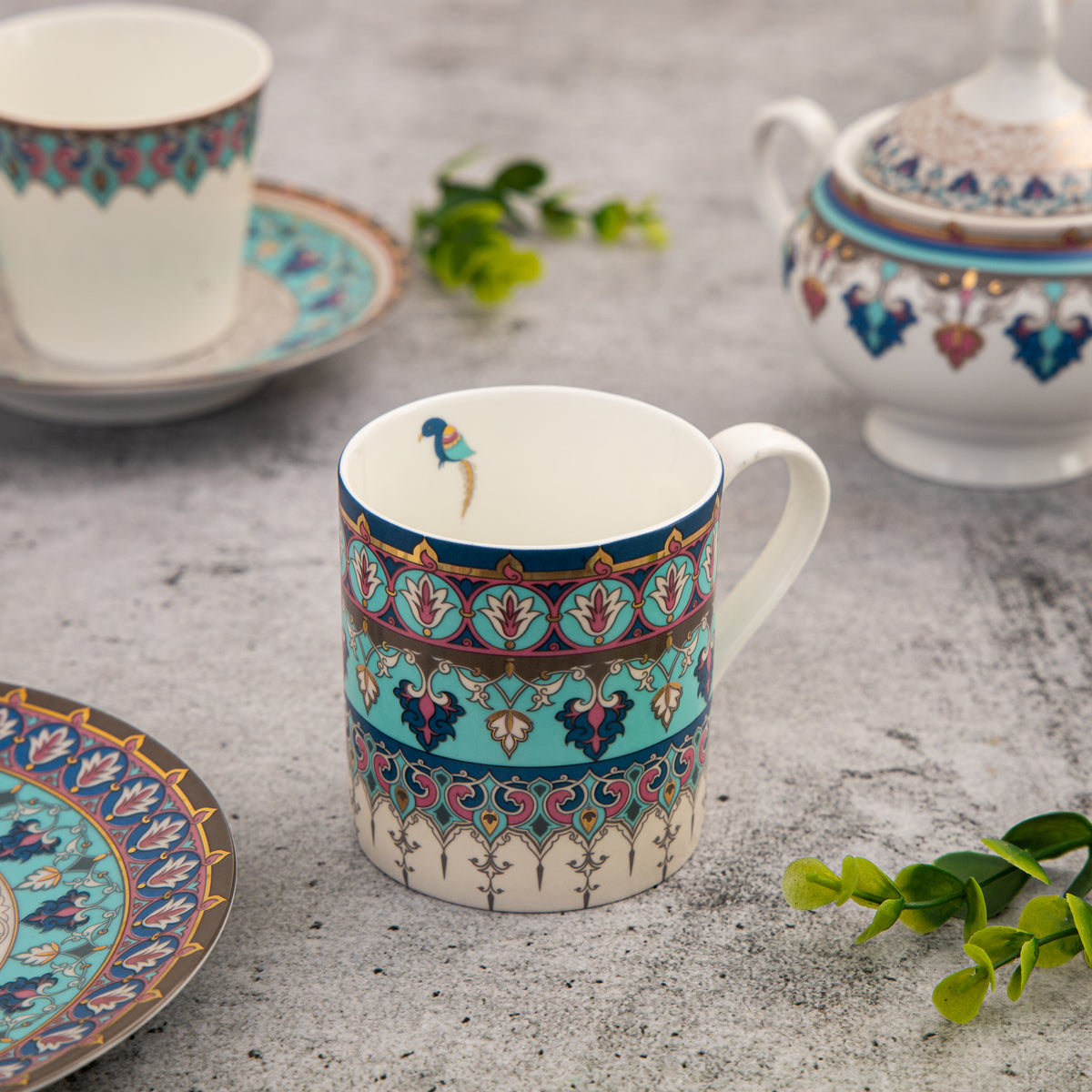 Jamawar Coffee Mugs - Set of 2