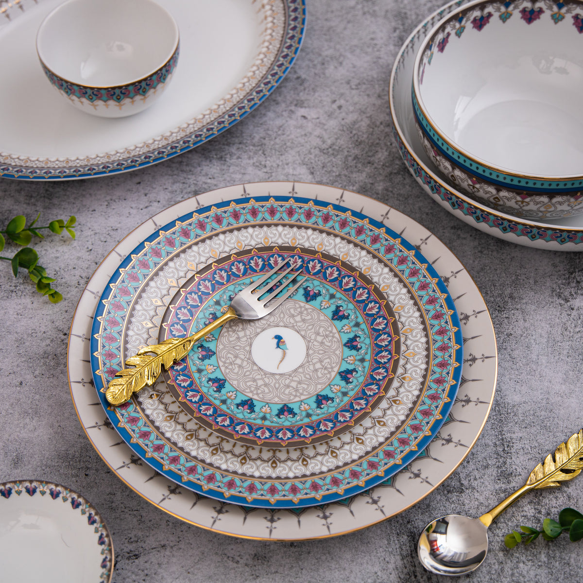 The Jamawar Dinner Set - Set of 30