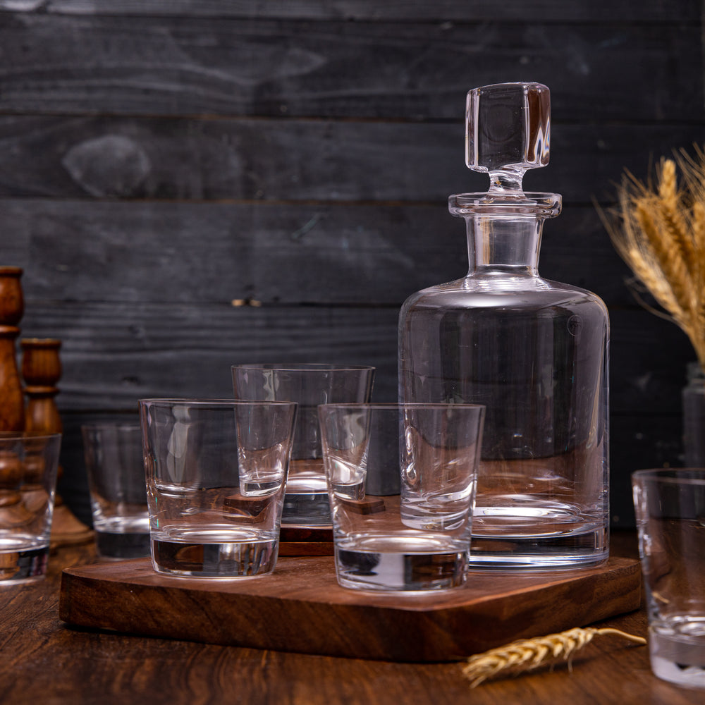 Crystalline Whisky Bottle Set - Pack of 7