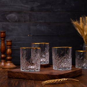
            
                Load image into Gallery viewer, Timeless Whisky Gold Rim - Set of 4
            
        