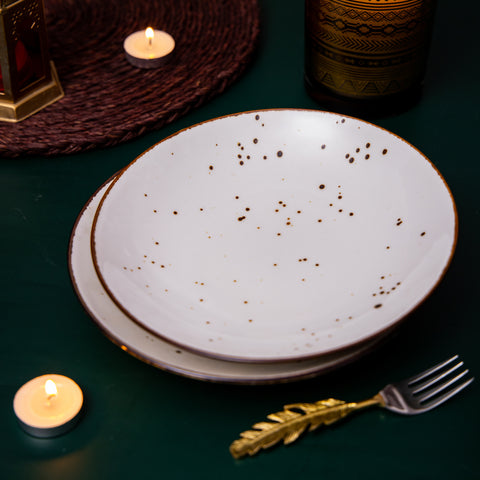 Pure Hand Painted Deep Plates - Set of 2
