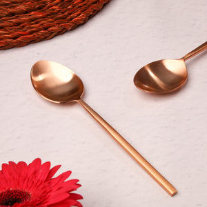 
            
                Load image into Gallery viewer, The Classic Rose Gold Dining Spoon - Set of 6
            
        