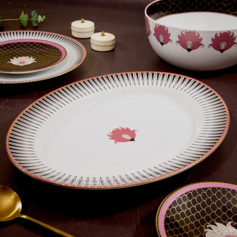 The Blossom Oval Platter 14" - Set of 1