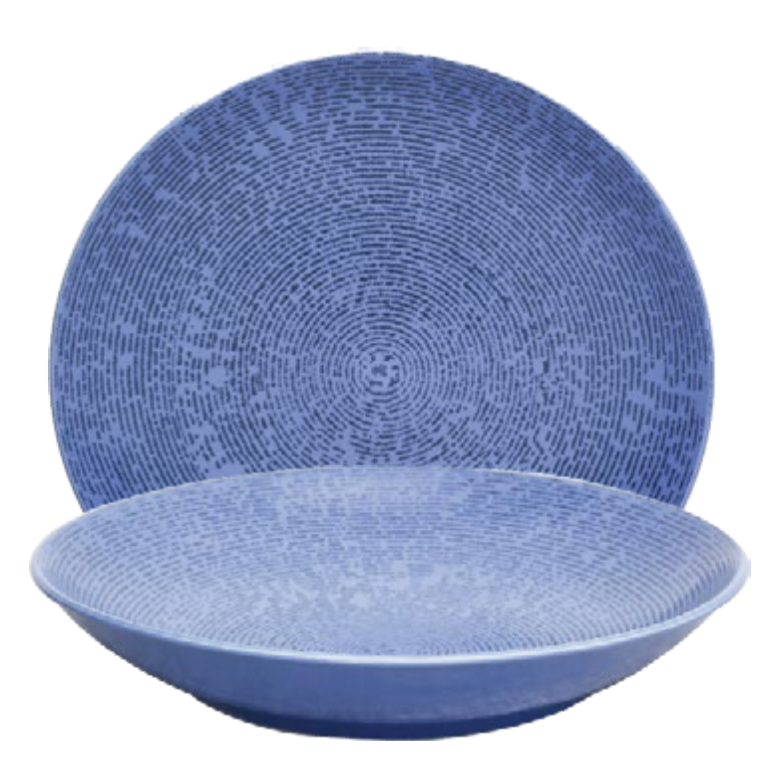Self Embossed Deep Plate 8.5" - Pack of 4