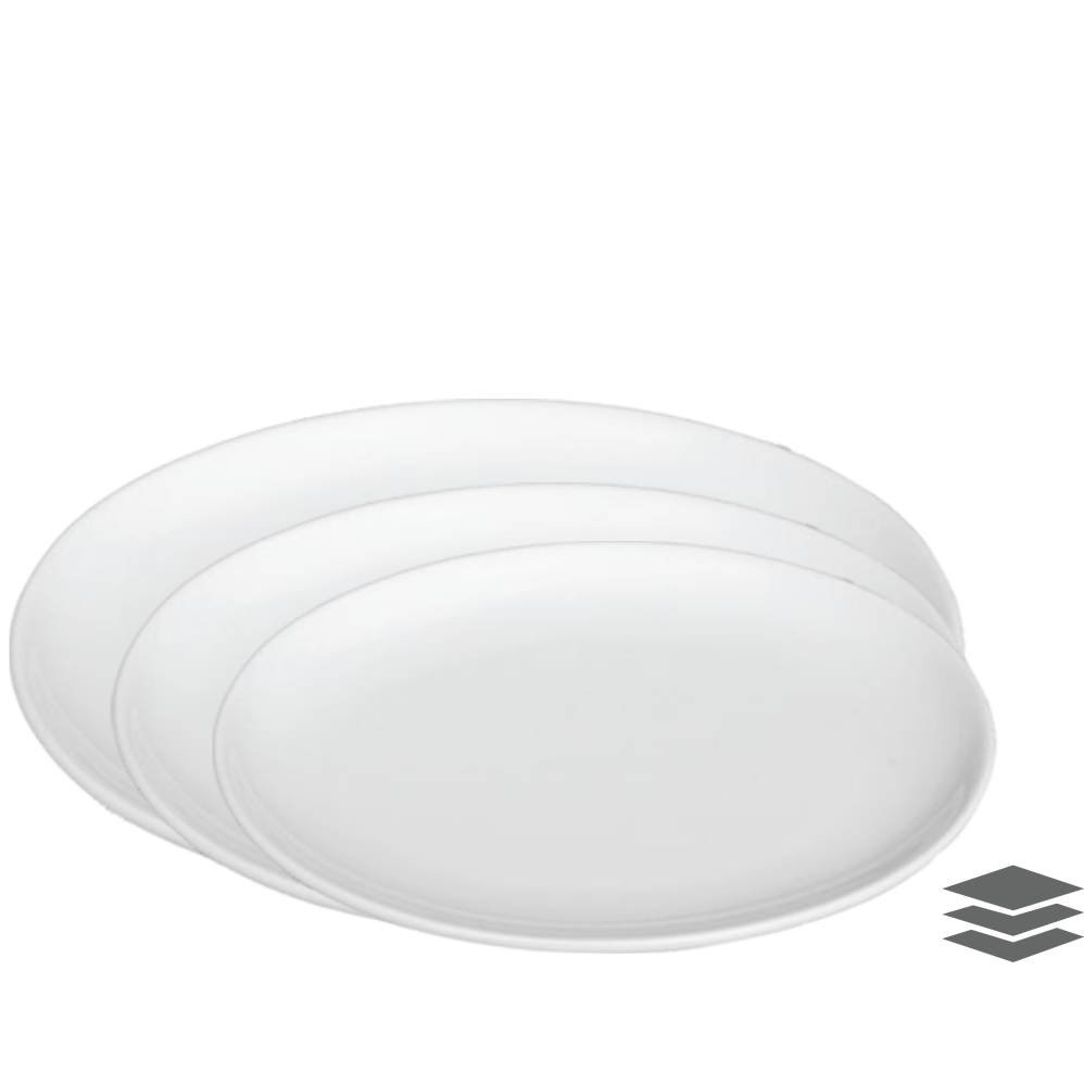 Flat Oval Platters - Pack of 2