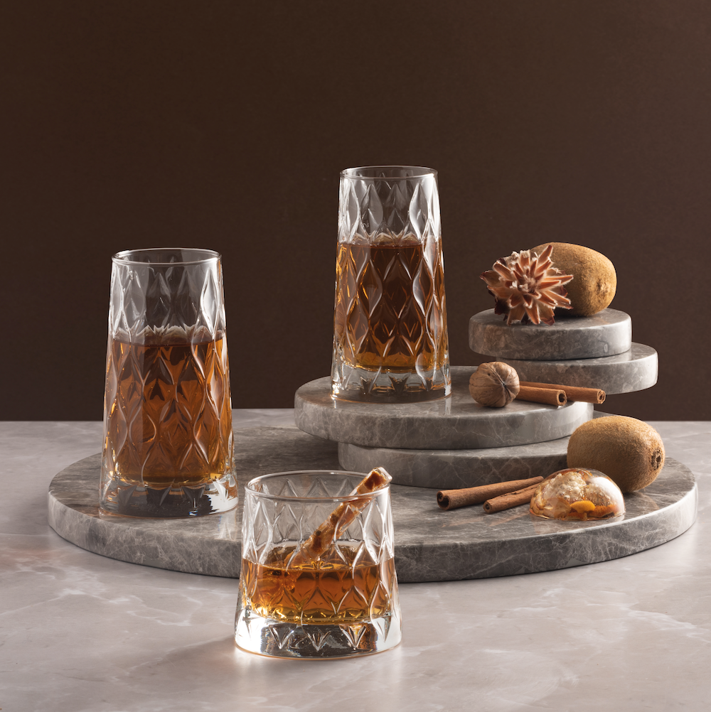 Leafy Whisky Glass 320 ml - Pack of 6