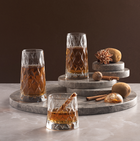 Leafy Whisky Glass 320 ml - Pack of 6