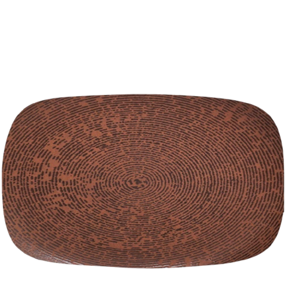 Self Embossed Rectangular Platter 11" - Pack of 2