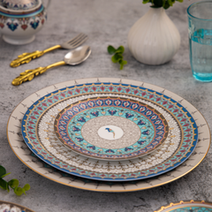 Jamawar Quarter Plate  - Set of 6