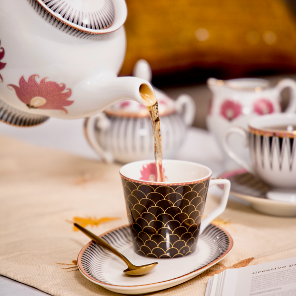 Blossom Oval Cup & Saucer - Set of 6