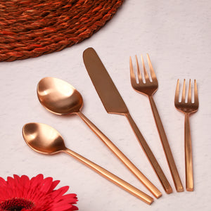 
            
                Load image into Gallery viewer, The Classic Rose Gold Cutlery - Set of 30
            
        