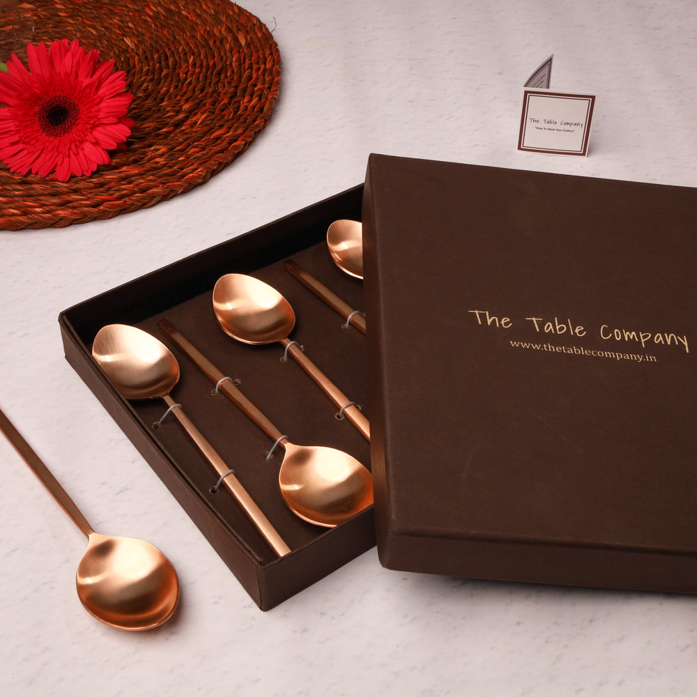 The Classic Rose Gold Dining Spoon - Set of 6